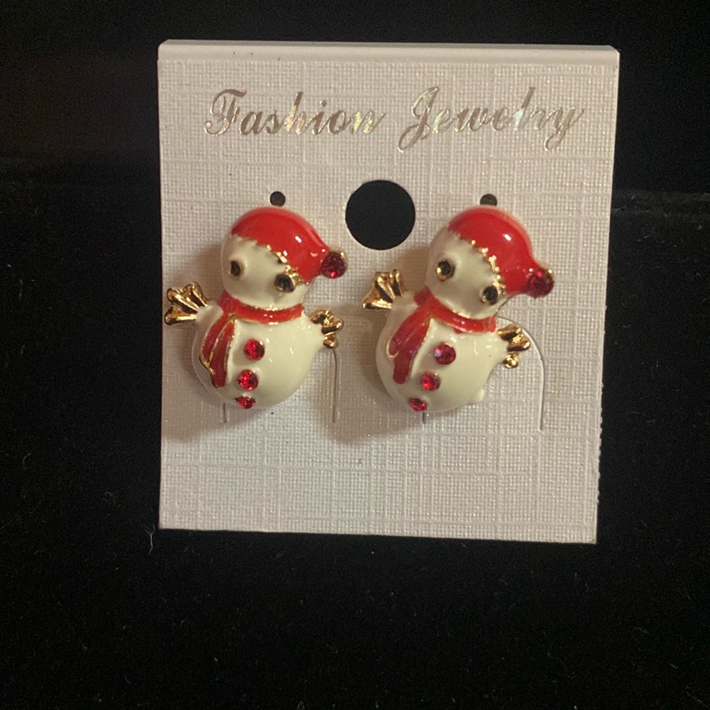 NEW Snowman Christmas Earrings